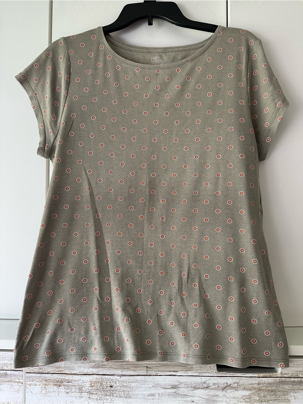 🌼 Papaya Perfect Tee Cotton Rich Floral Dot T-Shirt UK 18 US 14